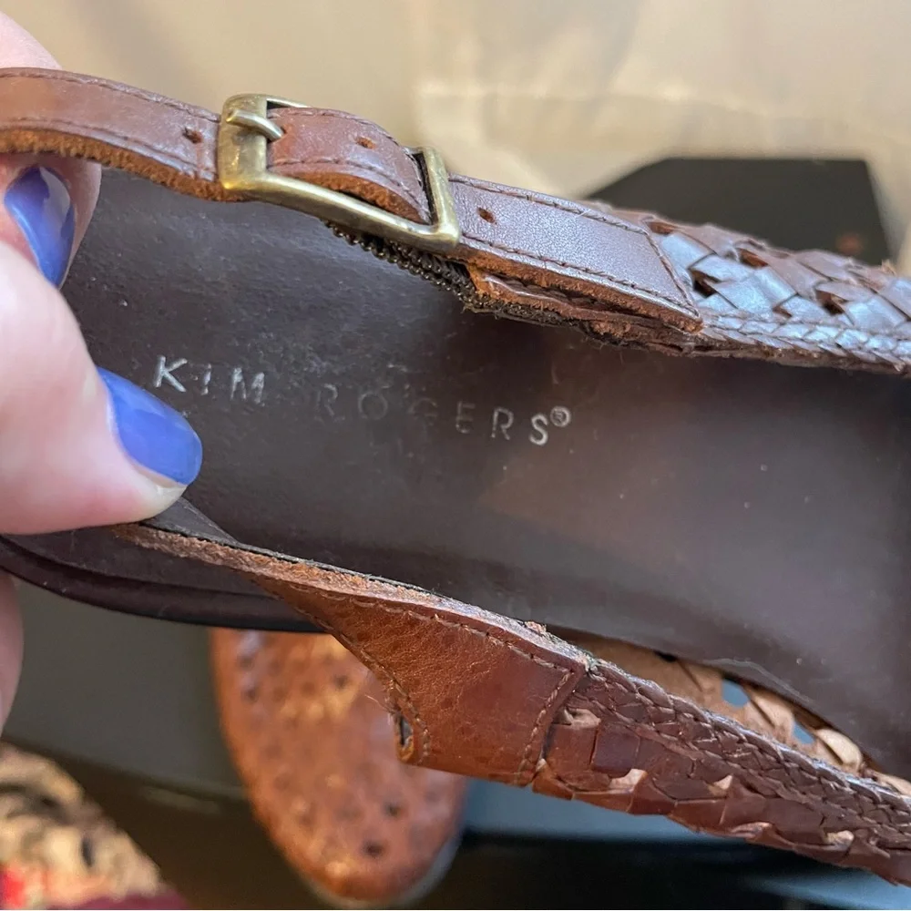 Kim Rodger’s Lindsey Woven Leather Slingback Flats - Picture 4 of 6